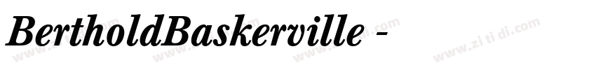 BertholdBaskerville 字体转换 BertholdBaskerville 字体转换